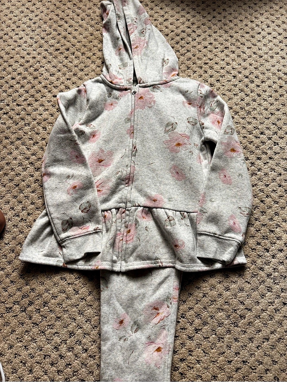Kids Floral Hooded Matching Set